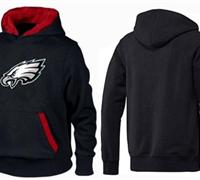 Philadelphia Eagles Logo Pullover Hoodie Black & Red