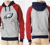 Philadelphia Eagles Logo Pullover Hoodie Grey & Red