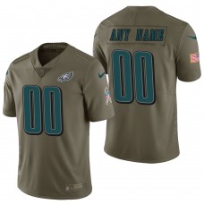 Philadelphia Eagles Olive 2017 Salute to Service Limited Customized Jersey