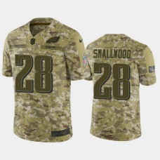 Philadelphia Eagles Wendell Smallwood #28 2018 Salute to Service Limited Camo Jersey