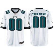 Philadelphia Eagles White Game Customized Jersey