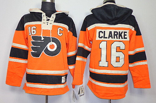 Philadelphia Flyers #16 Bobby Clarke Orange Old Time Hockey hoodies Stitched