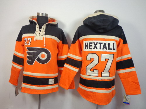 Philadelphia Flyers #27 Ron Hextall 2012 Winter Classic Orange Hoody Stitched