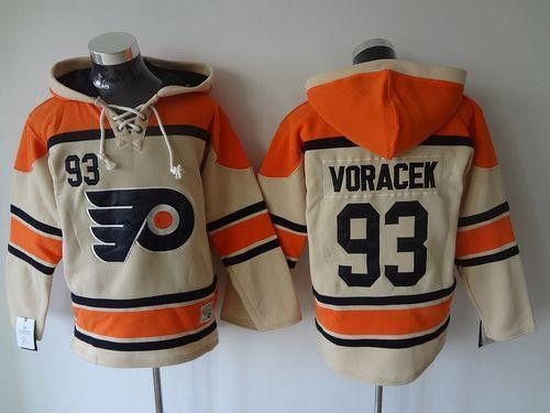 Philadelphia Flyers #93 Jakub Voracek Cream Sawyer Hooded Sweatshirt Stitched NHL jersey