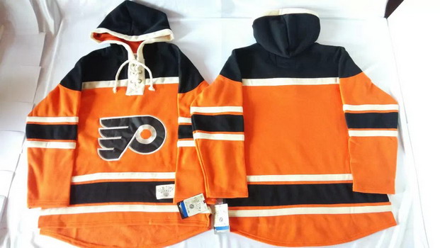 Philadelphia Flyers Blank PREMIER Alternate Orange Old Time Hockey hoodie Stitched