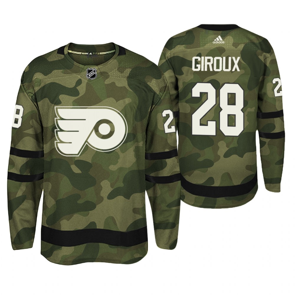 Philadelphia Flyers Claude Giroux Camo Armed Special Forces Player Jersey