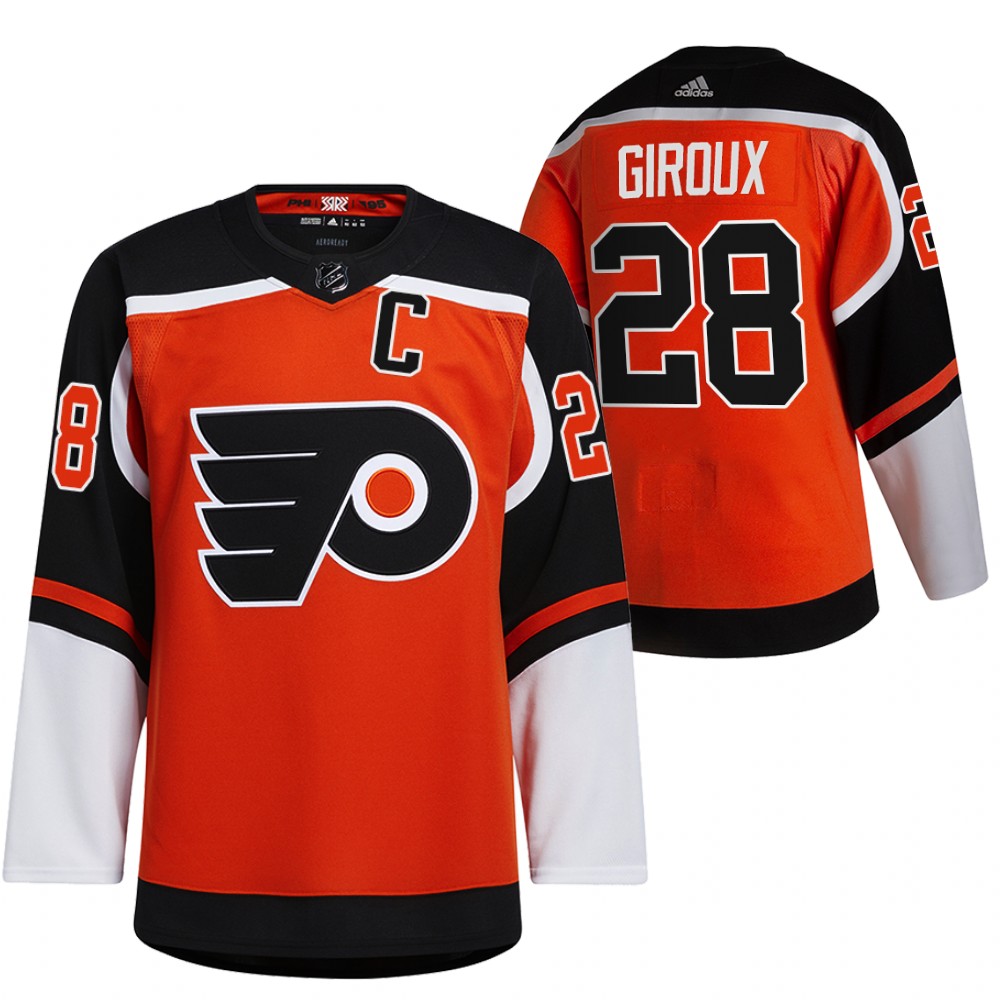 Philadelphia Flyers Claude Giroux Orange 2020-21 Reverse Retro Fourth Authentic Jersey