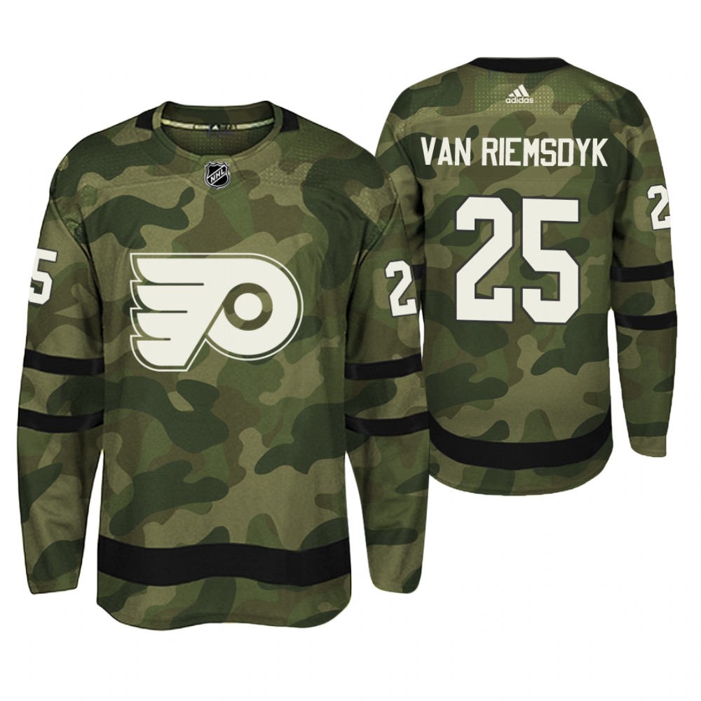 Philadelphia Flyers James van Riemsdyk Camo Armed Special Forces Player Jersey