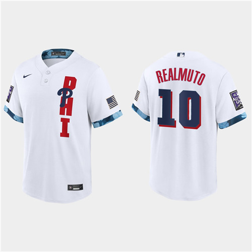 Philadelphia Phillies #10 JT Realmuto 2021 Mlb All Star Game Fan's Version White Jersey