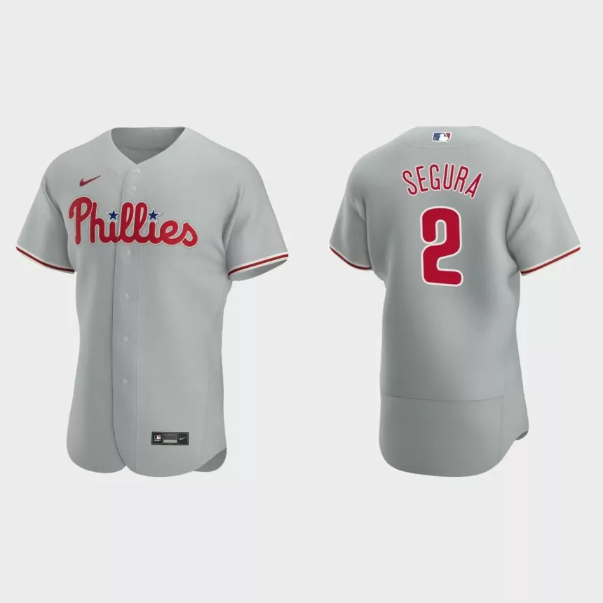 Philadelphia Phillies #2 Jean Segura Gray Authentic 2020 Road Jersey