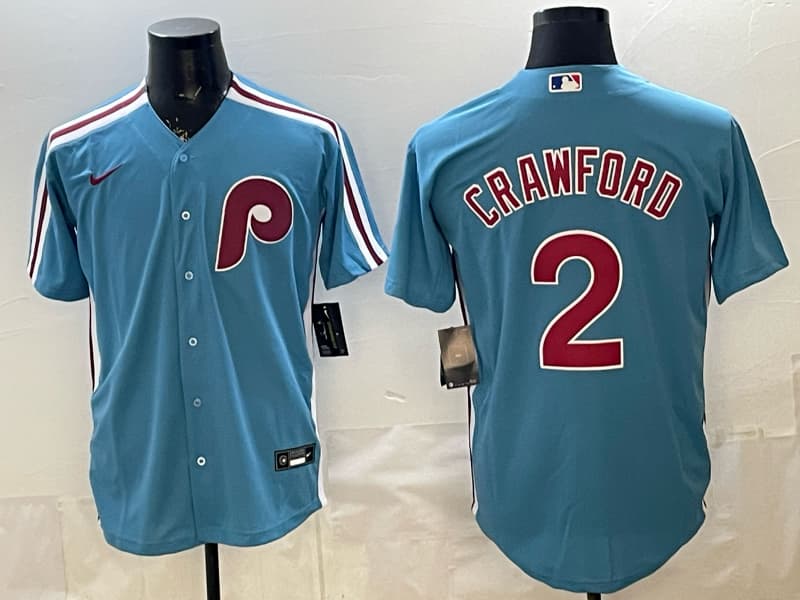 Philadelphia Phillies  Limited Jersey – All Stitched 2 CRAWFORD