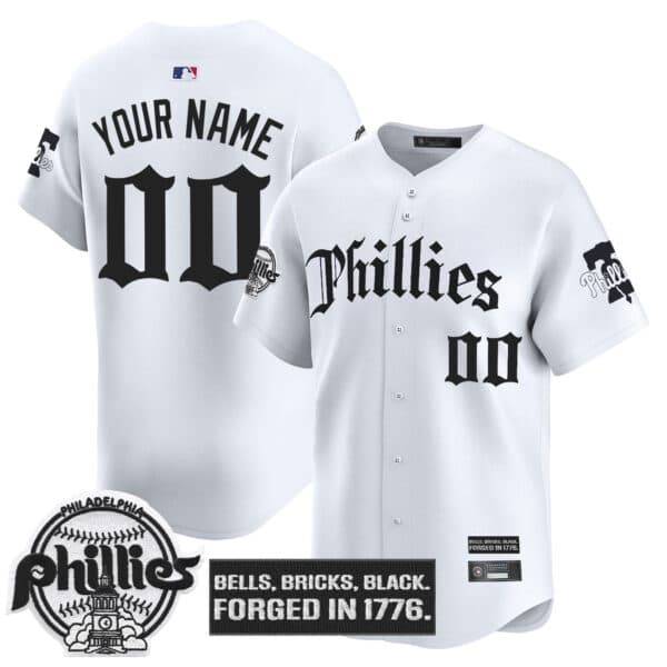 Philadelphia Phillies ‘Gothic Liberty Edition’ Vapor Premier Limited  Custom Jersey – All Stitched