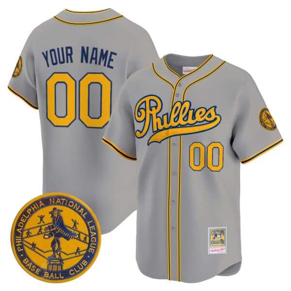 Philadelphia Phillies 1938 Heritage  Vapor Premier Limited Custom Jersey – ‘New?Sweden 300th?Anniversary’ Patch – All Stitched