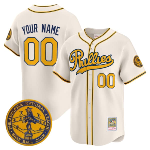 Philadelphia Phillies 1938 Heritage Vapor Premier Limited Custom Jersey – ‘New?Sweden 300th?Anniversary’ Patch –  All Stitched