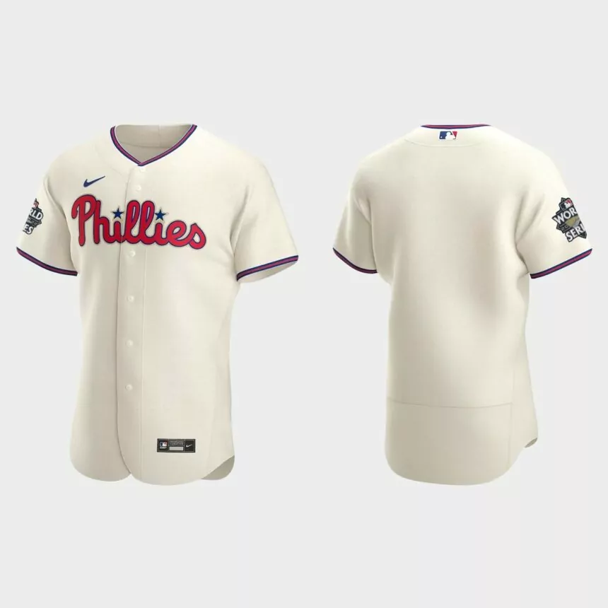 Philadelphia Phillies 2022 World Series Cream Authentic Jersey