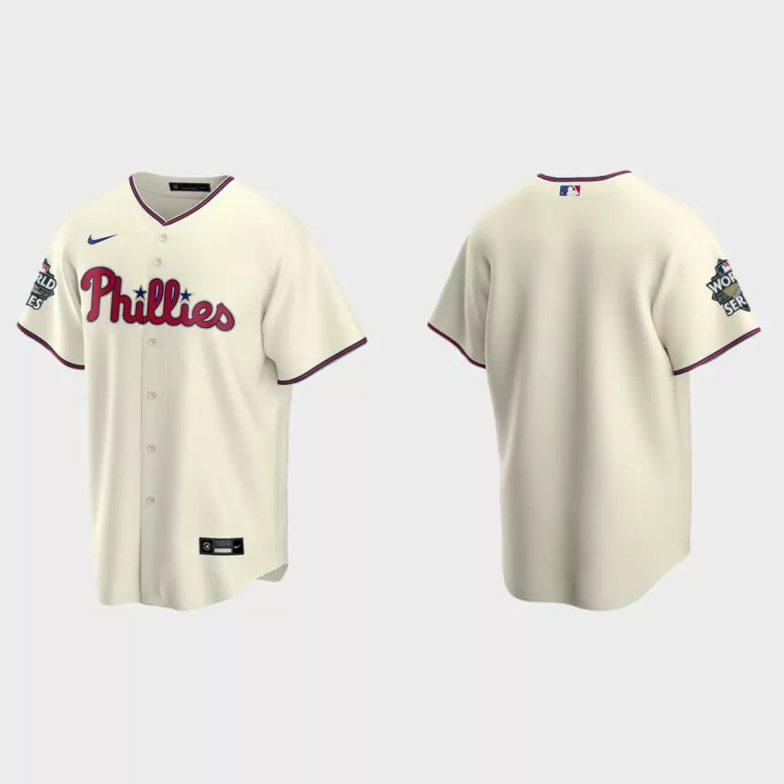 Philadelphia Phillies 2022 World Series Cream Replica Jersey