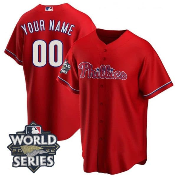 Philadelphia Phillies 2023 Postseason Patch Custom Jersey – All Stitched