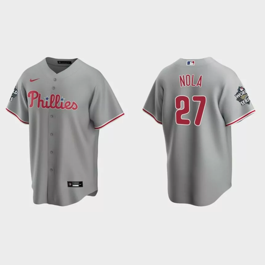 Philadelphia Phillies Aaron Nola 2022 World Series Gray Replica Jersey