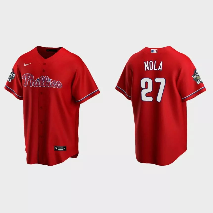 Philadelphia Phillies Aaron Nola 2022 World Series Red Replica Jersey