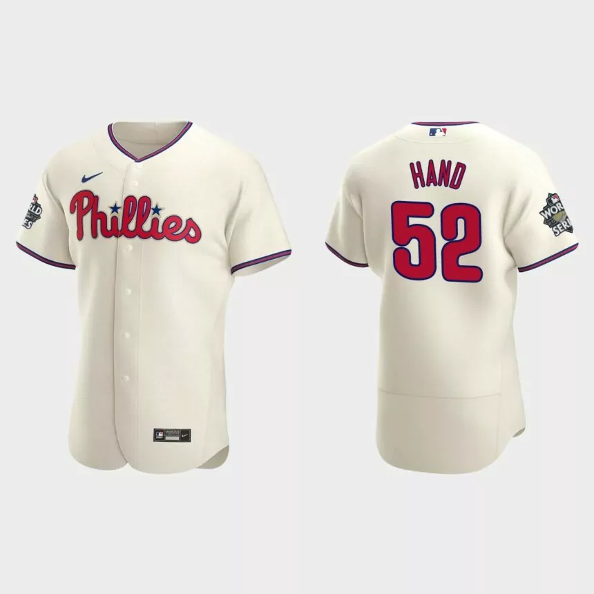 Philadelphia Phillies Brad Hand 2022 World Series Cream Authentic Jersey
