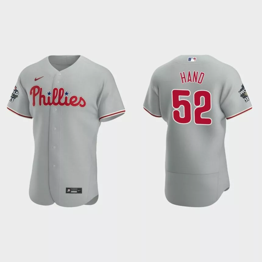 Philadelphia Phillies Brad Hand 2022 World Series Gray Authentic Jersey