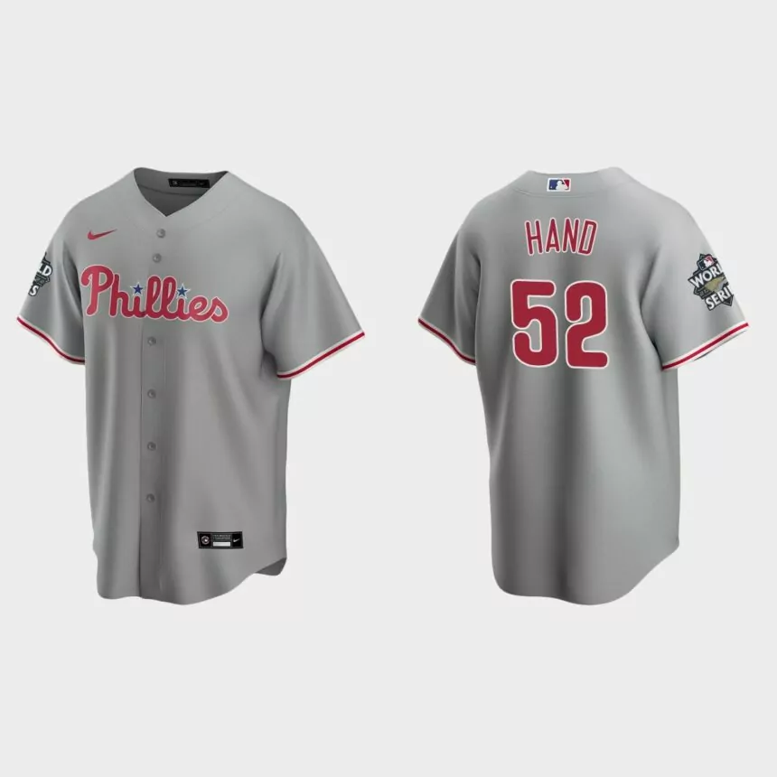 Philadelphia Phillies Brad Hand 2022 World Series Gray Replica Jersey