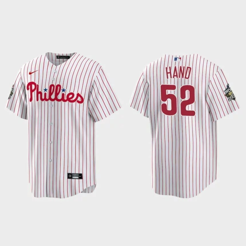 Philadelphia Phillies Brad Hand 2022 World Series White Replica Jersey