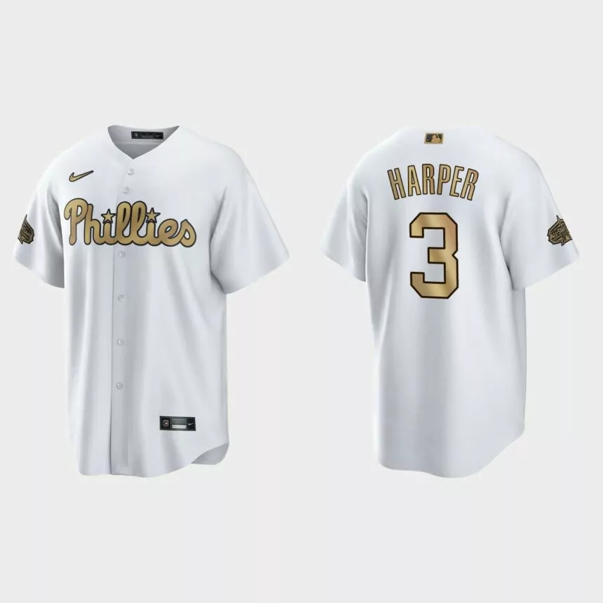 Philadelphia Phillies Bryce Harper 2022 MLB All-Star Game Replica Jersey – White