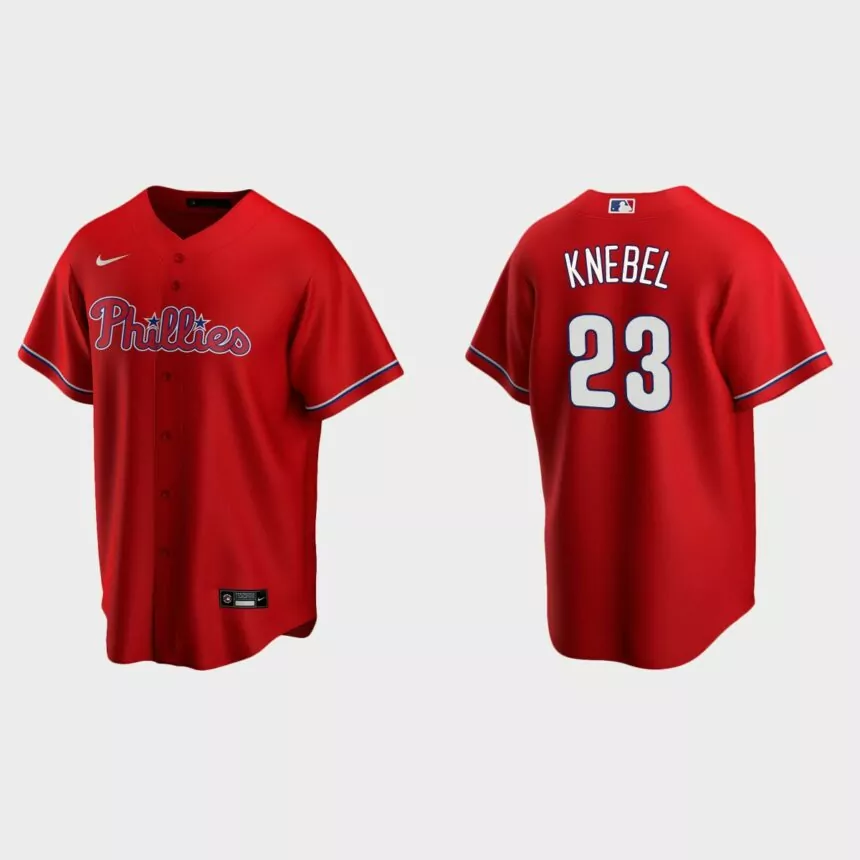 Philadelphia Phillies Corey Knebel Replica Alternate Jersey – Red
