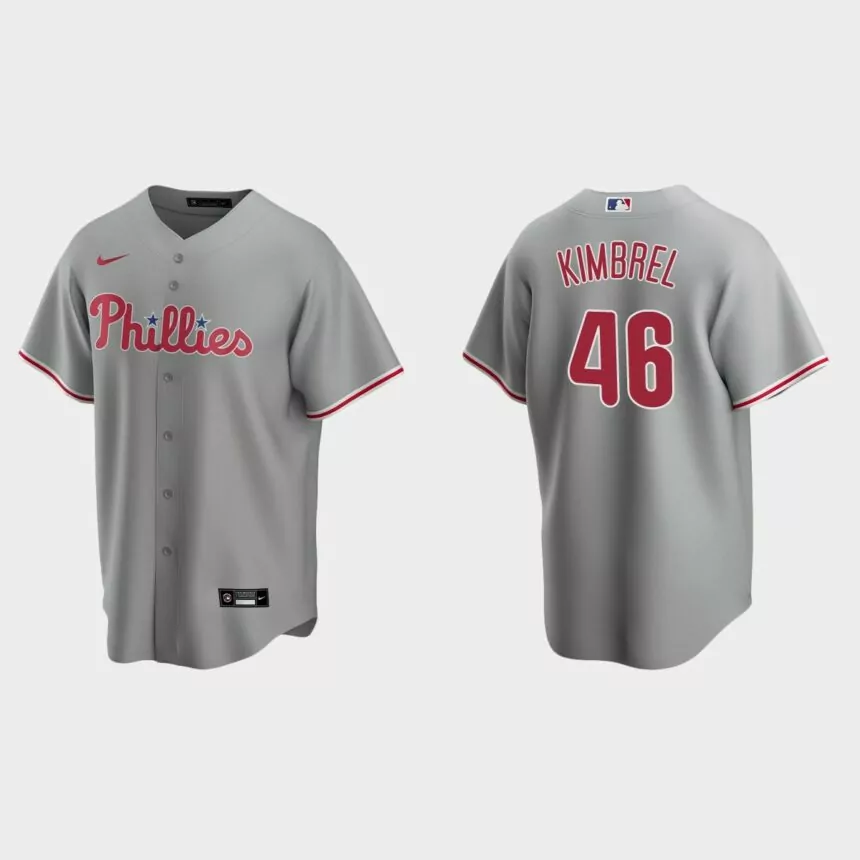 Philadelphia Phillies Craig Kimbrel Replica Road Jersey – Gray