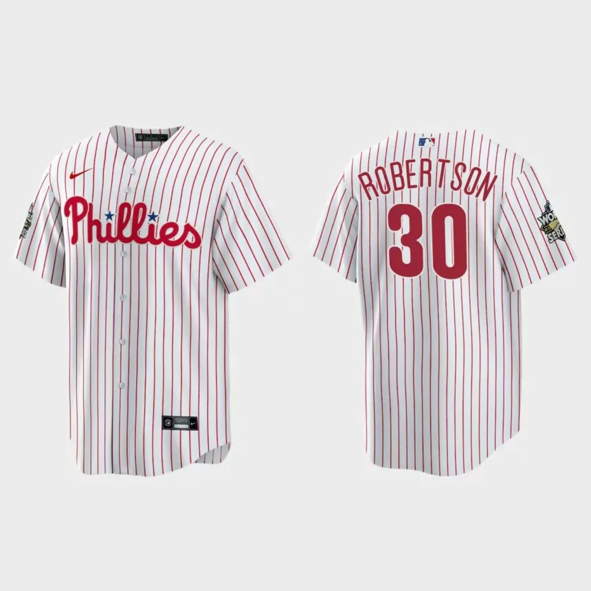 Philadelphia Phillies David Robertson 2022 World Series White Replica Jersey