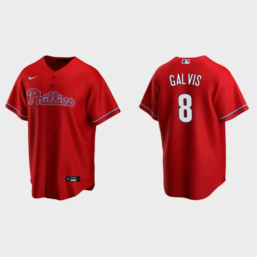 Philadelphia Phillies Freddy Galvis Replica Alternate Jersey – Red