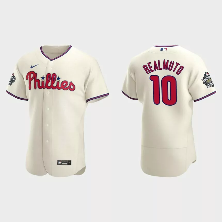 Philadelphia Phillies J.T. Realmuto 2022 World Series Cream Authentic Jersey
