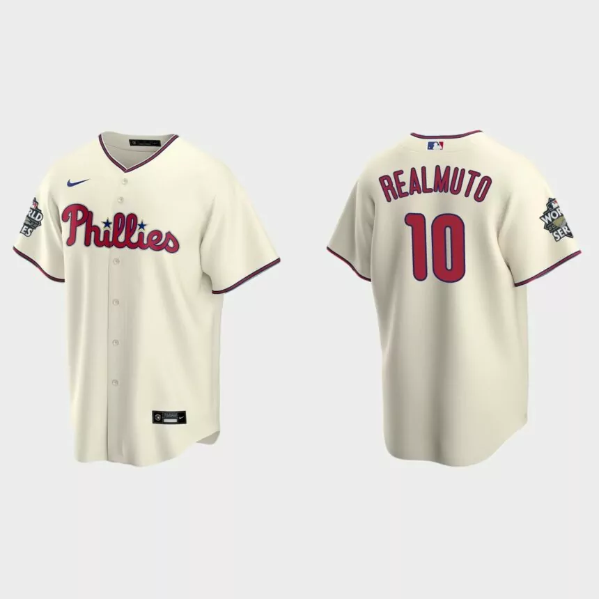 Philadelphia Phillies J.T. Realmuto 2022 World Series Cream Replica Jersey