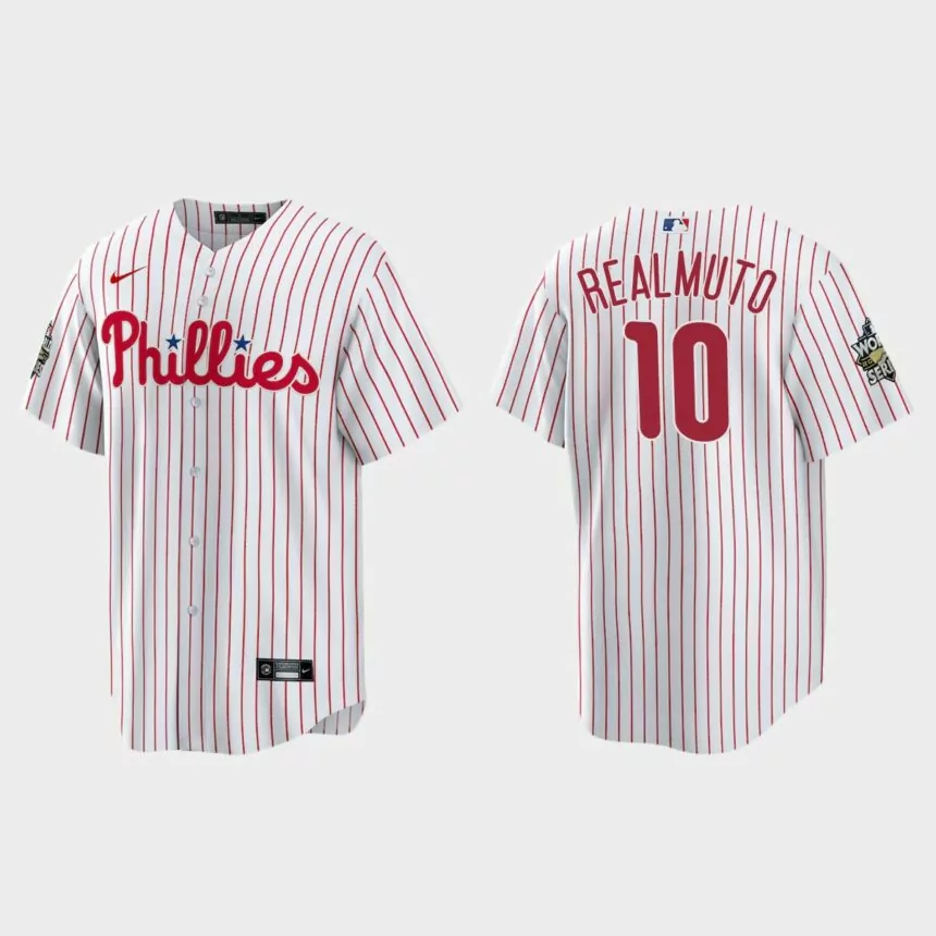 Philadelphia Phillies J.T. Realmuto 2022 World Series White Replica Jersey