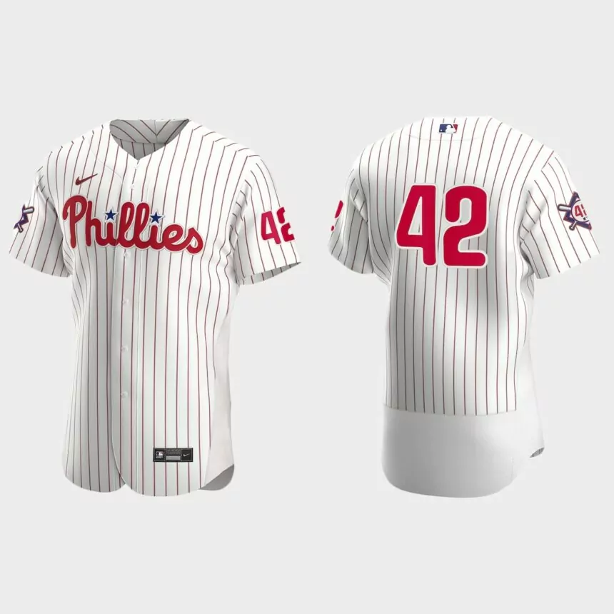Philadelphia Phillies Jackie Robinson Day Authentic Jersey – White Red