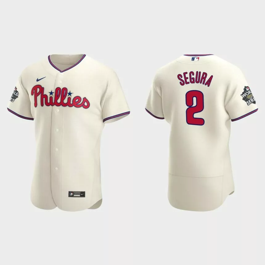Philadelphia Phillies Jean Segura 2022 World Series Cream Authentic Jersey