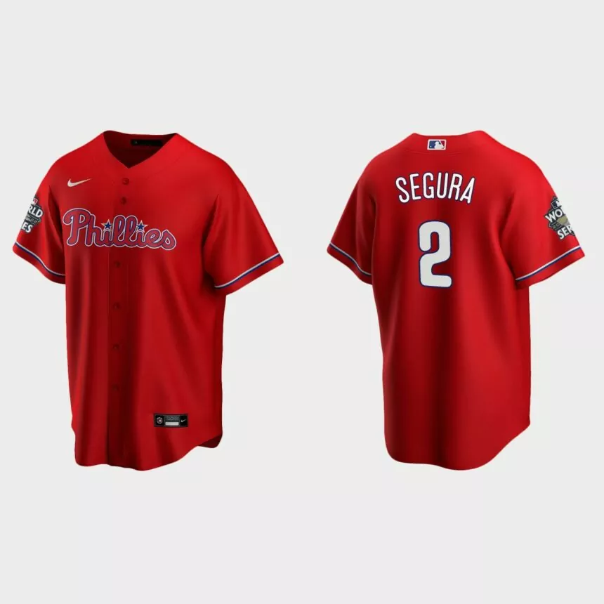 Philadelphia Phillies Jean Segura 2022 World Series Red Replica Jersey