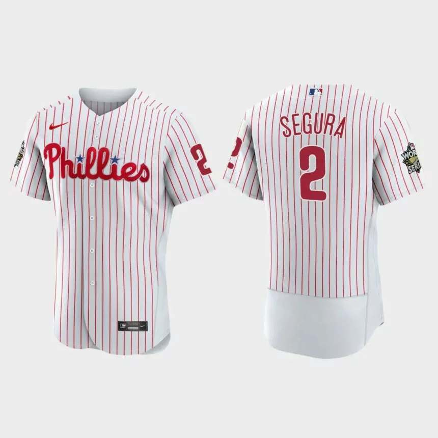 Philadelphia Phillies Jean Segura 2022 World Series White Authentic Jersey