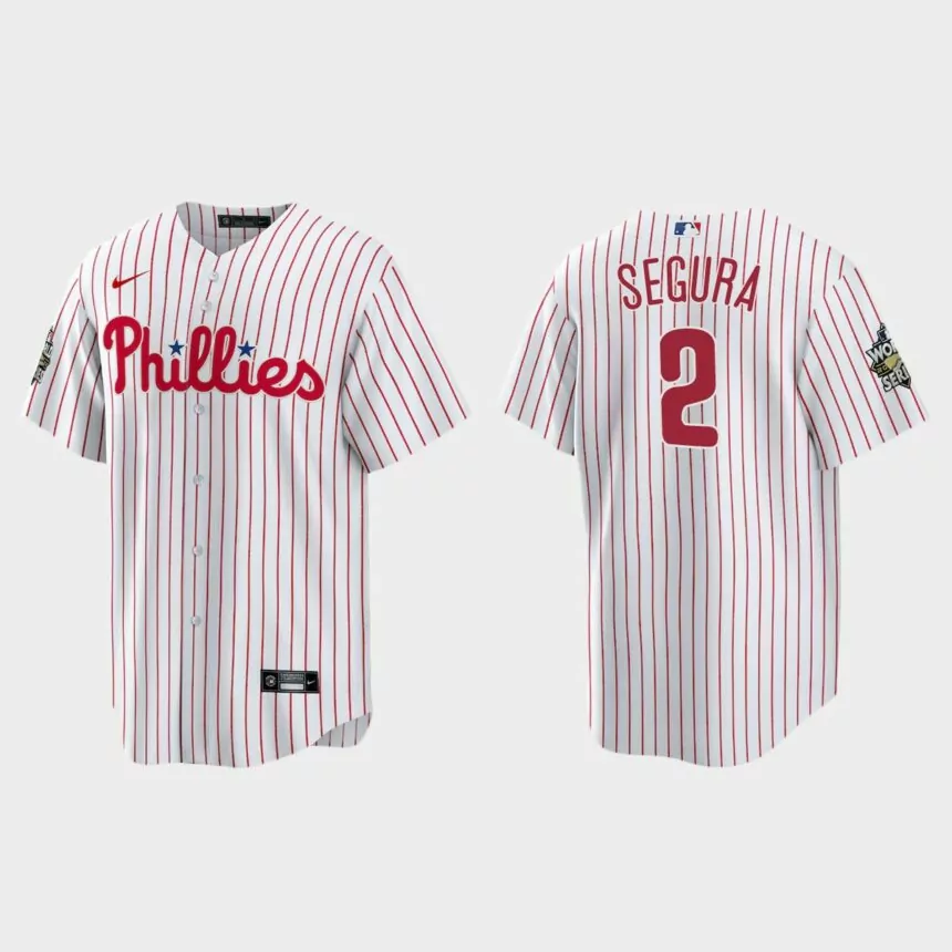 Philadelphia Phillies Jean Segura 2022 World Series White Replica Jersey