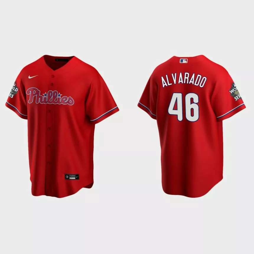 Philadelphia Phillies Jose Alvarado 2022 World Series Red Replica Jersey
