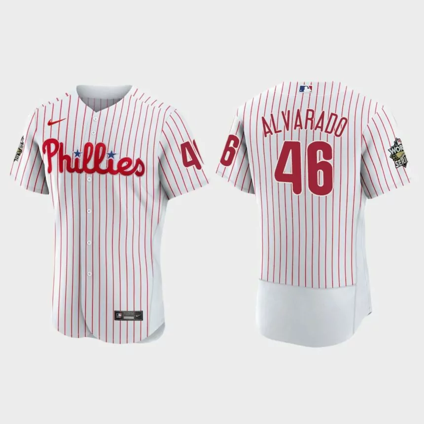 Philadelphia Phillies Jose Alvarado 2022 World Series White Authentic Jersey
