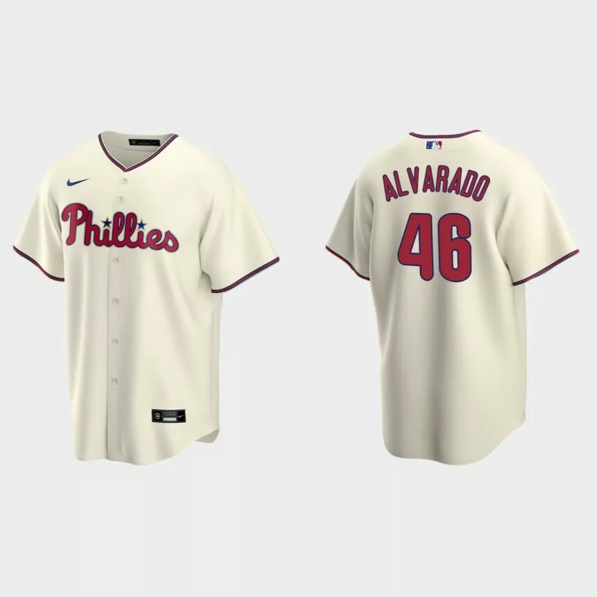 Philadelphia Phillies Jose Alvarado Replica Alternate Jersey – Cream