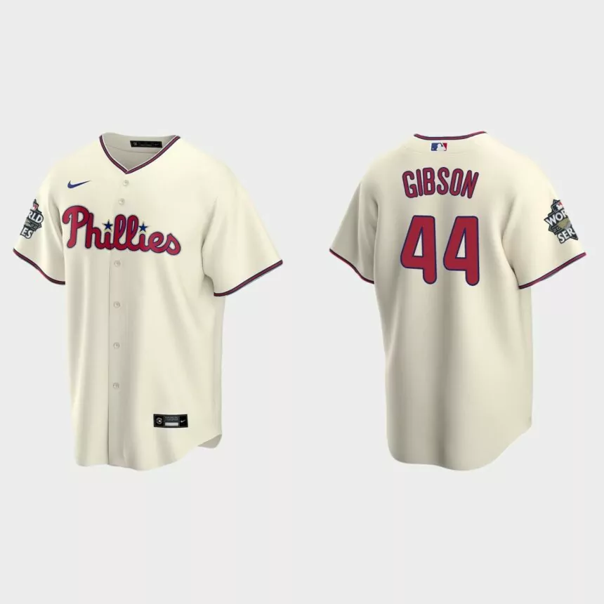 Philadelphia Phillies Kyle Gibson 2022 World Series Cream Replica Jersey