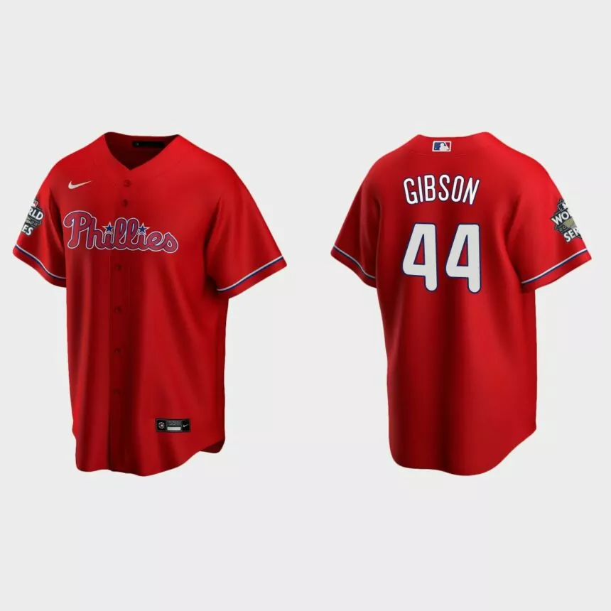 Philadelphia Phillies Kyle Gibson 2022 World Series Red Replica Jersey