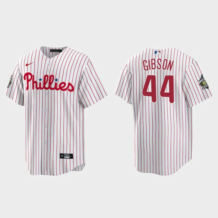 Philadelphia Phillies Kyle Gibson 2022 World Series White Replica Jersey