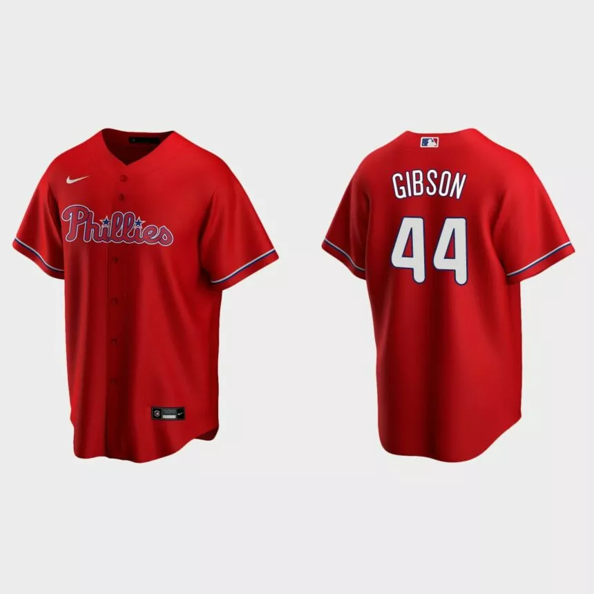 Philadelphia Phillies Kyle Gibson Replica Alternate Jersey – Red