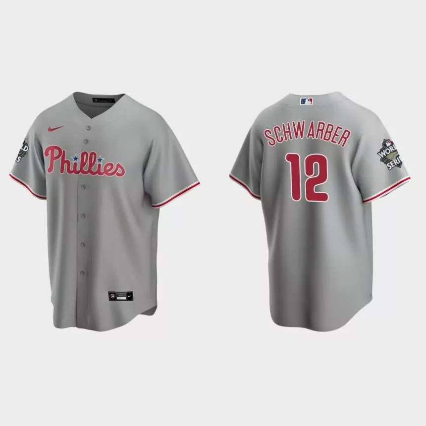 Philadelphia Phillies Kyle Schwarber 2022 World Series Gray Replica Jersey
