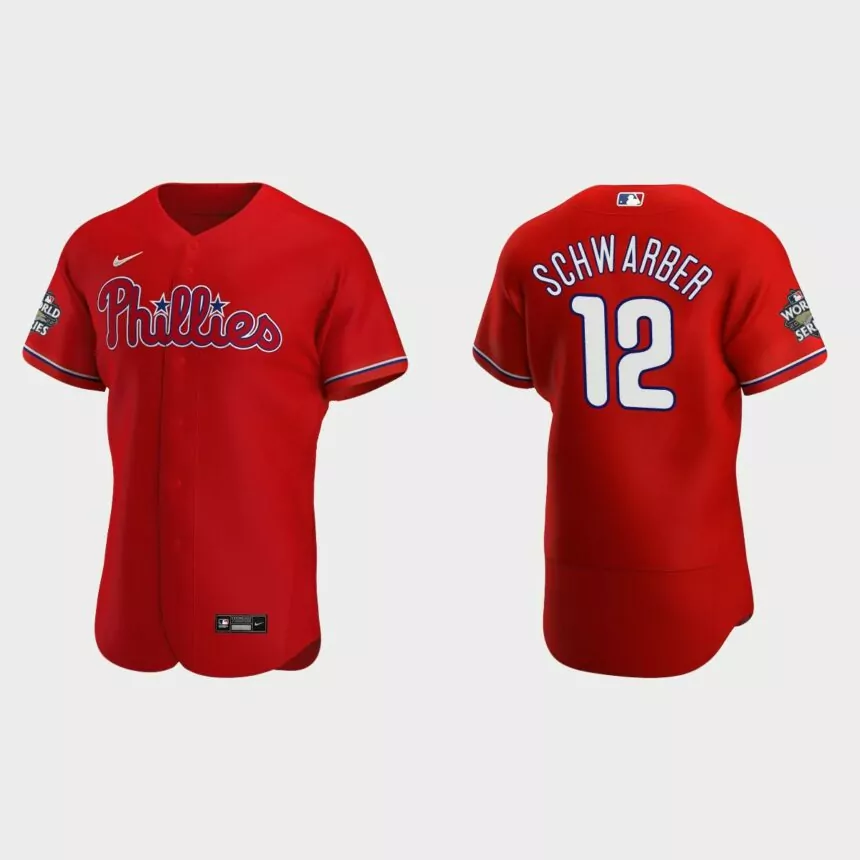 Philadelphia Phillies Kyle Schwarber 2022 World Series Red Authentic Jersey