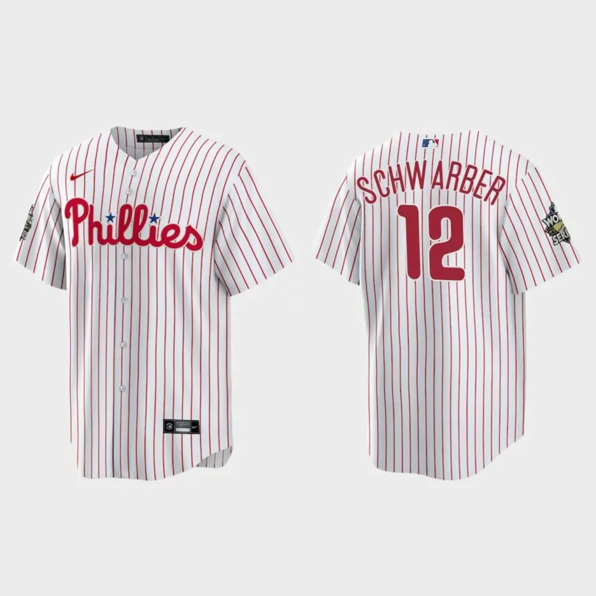 Philadelphia Phillies Kyle Schwarber 2022 World Series White Replica Jersey